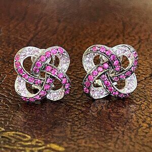 $3950 / NEW / Designer Multi-color Sapphire 14K Earrings